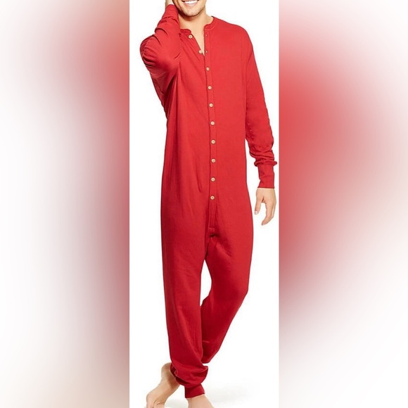 Red Union Suit. Men’s large, one piece wool/cotton blend base layer. NWOT - Picture 1 of 7